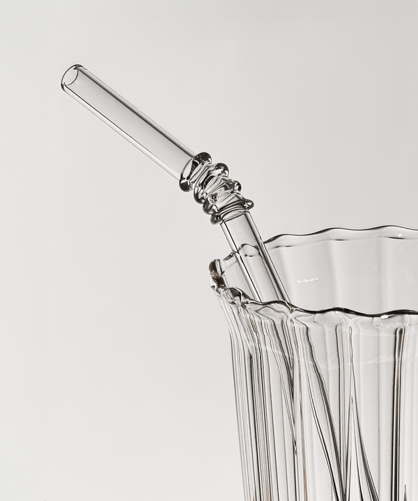 Glass straws kink design set of 4 | Lani