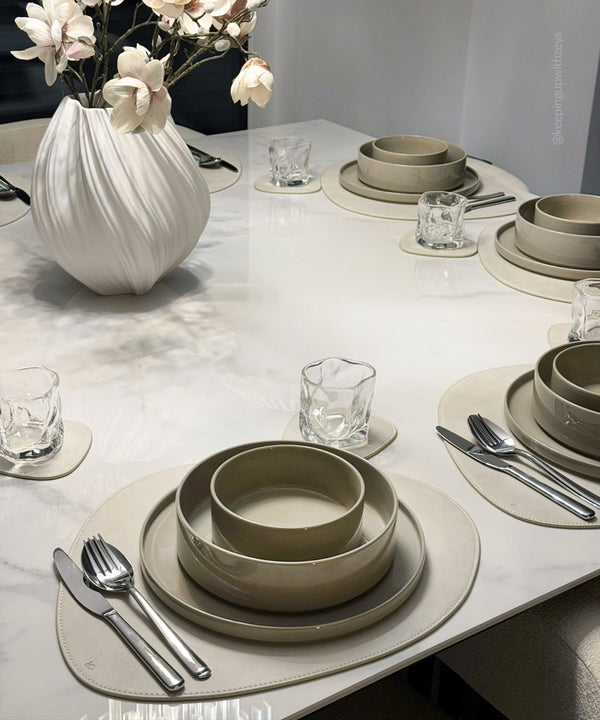 Taupe tableware set | Nia