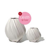 V-Day Edition Vasen-Set Cremeweiß | Flora