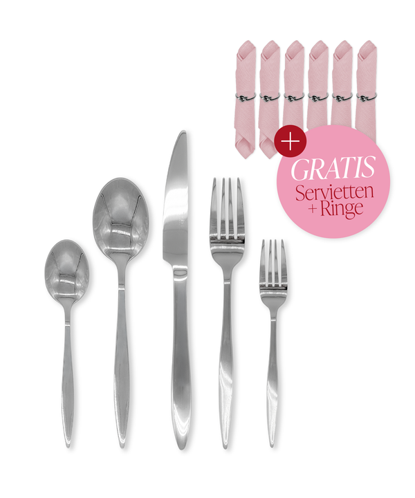 V-Day Edition Besteck Hochglanz + Servietten + Ringe | Tava, Kyla & Tye