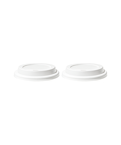 To-Go Becher Silikon-Deckel im 2er Set Weiß – brooklyn collection von 7 O'CLOCK