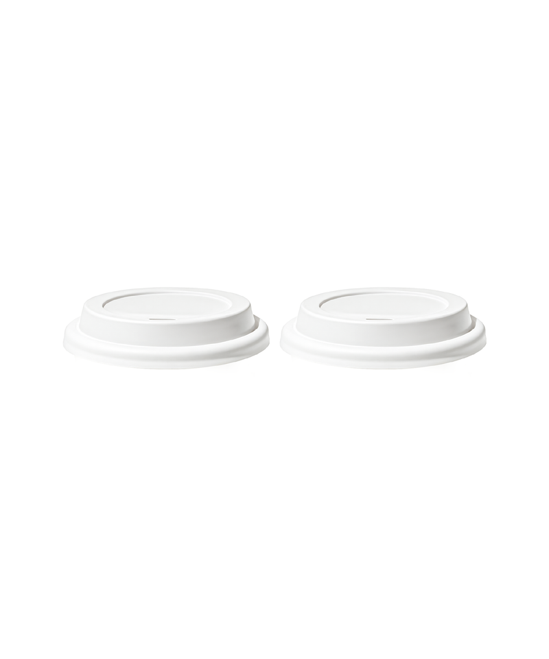 To-Go Becher Silikon-Deckel im 2er Set Weiß – brooklyn collection von 7 O'CLOCK