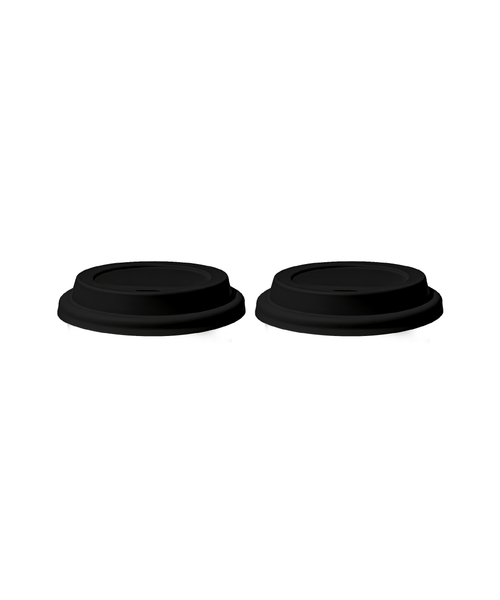 To-Go Becher Silikon-Deckel im 2er Set Schwarz – brooklyn collection von 7 O'CLOCK