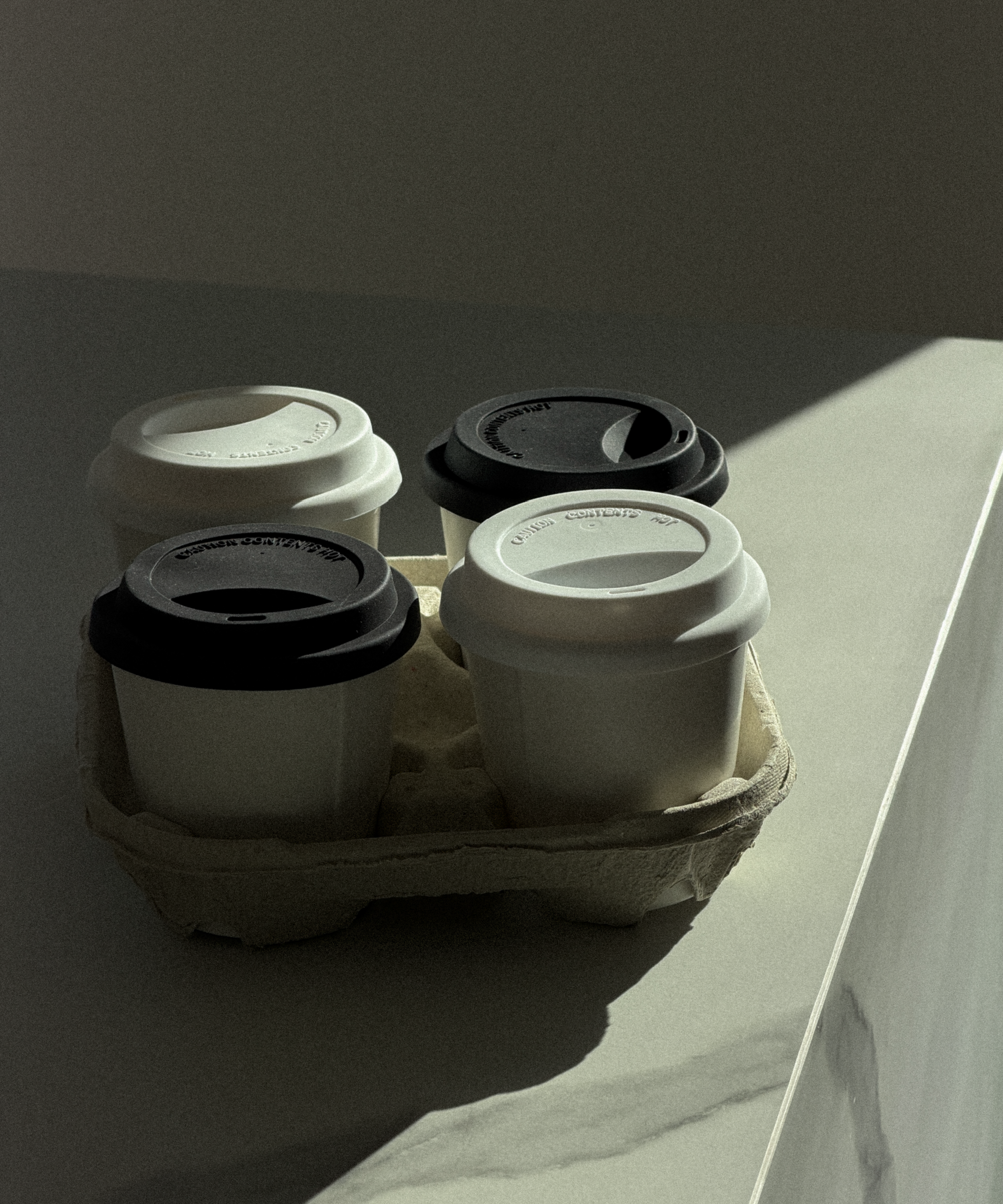 Ceramic To-Go Mug with Black Silicone Lid | Brooklyn