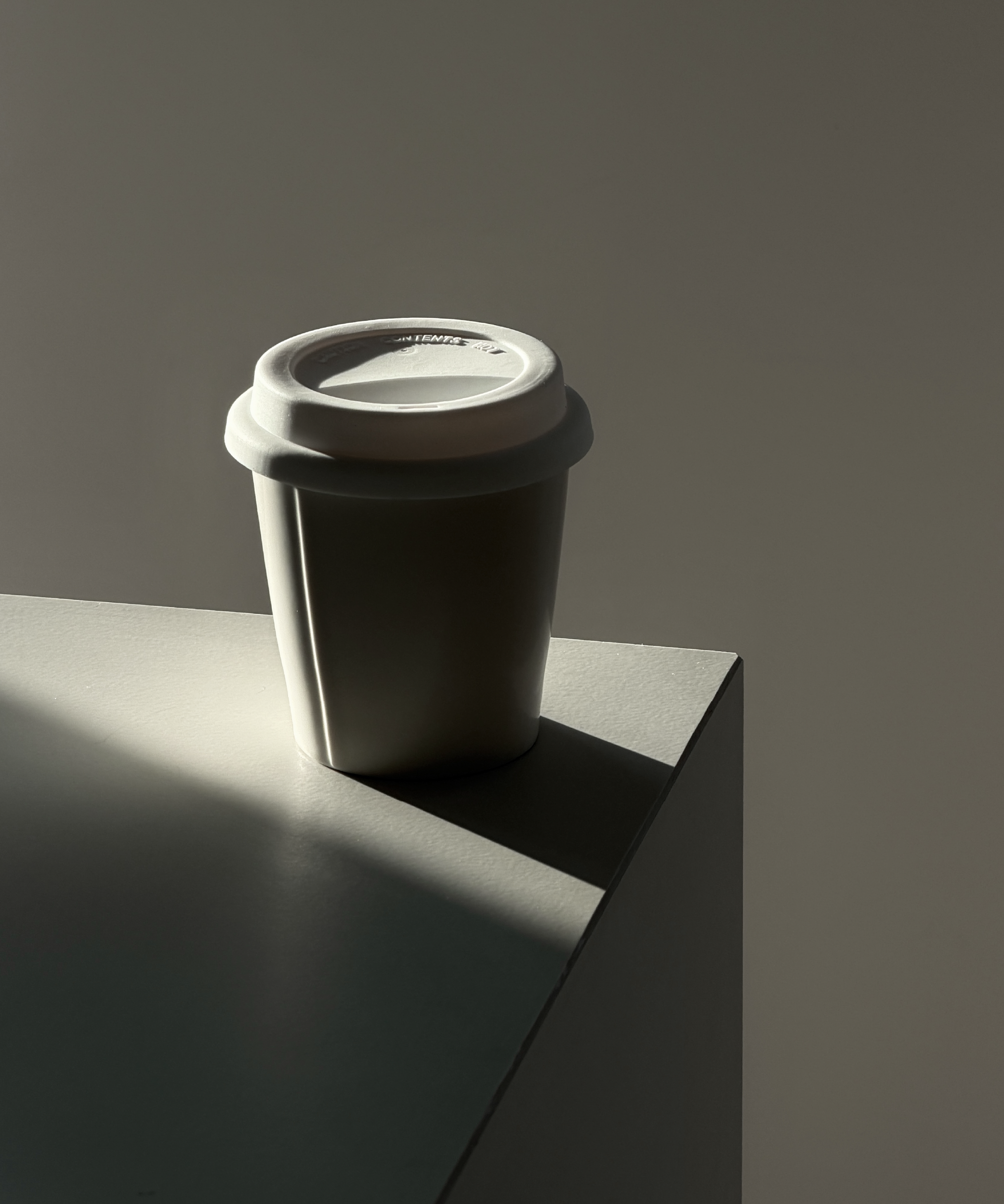 Ceramic To-Go Mug with White Silicone Lid | Brooklyn