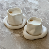 Silicone Coasters with Organic Design, Beige | Elou