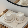 Silicone Coasters with Organic Design, Beige | Elou