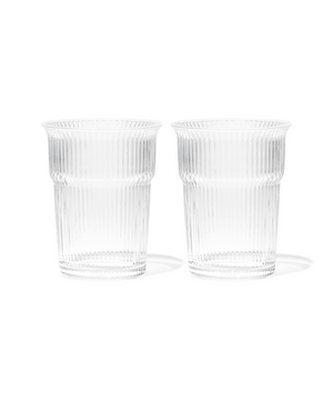 Gerilltes Trinkglas im To-Go Design – liva collection von 7 O'CLOCK