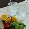 Ribbed Drinking Glass in To-Go Design | Liva