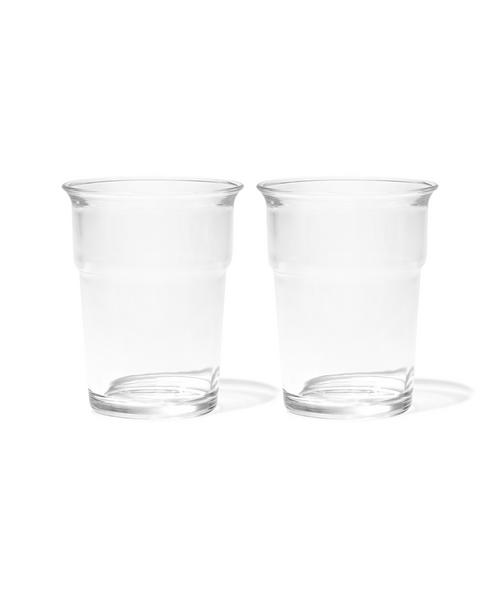 Klares Trinkglas im To-Go Design – liva collection von 7 O'CLOCK