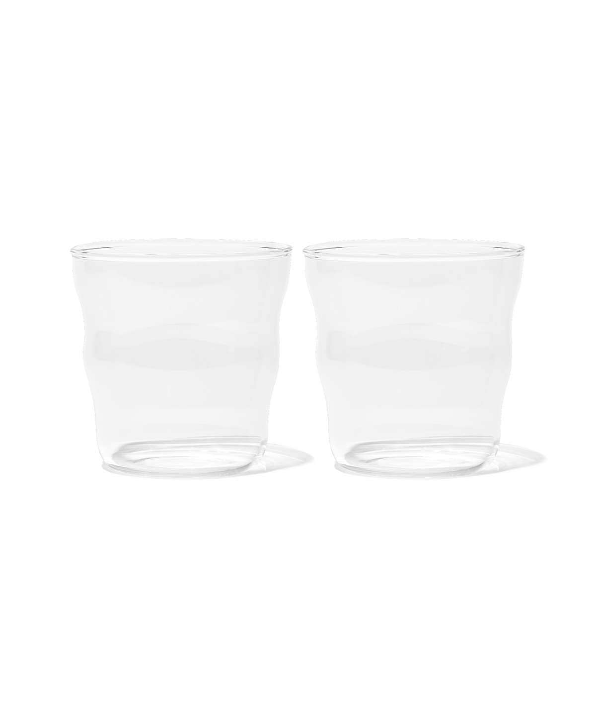 Kleines Trinkglas im Wellen-Design – capri collection von 7 O'CLOCK