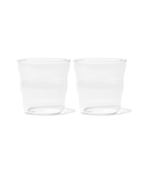 Kleines Trinkglas im Wellen-Design – capri collection von 7 O'CLOCK