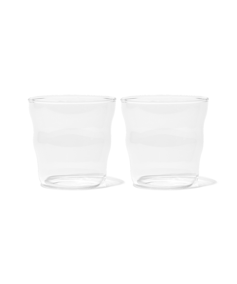 Kleines Trinkglas im Wellen-Design – capri collection von 7 O'CLOCK