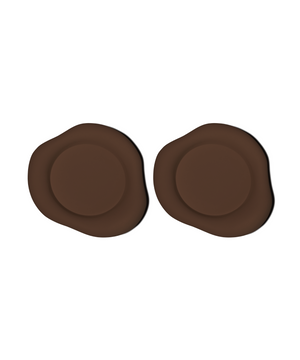 Silicone Coaster in Organic Design, Dark Brown | Elou