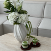Green Silence Set – 9-Stem Bouquet + Elongated Ceramic Vase
