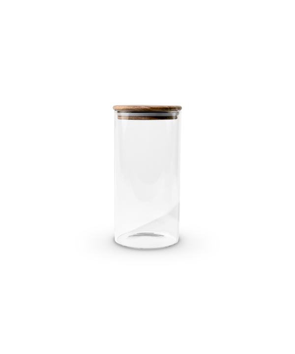 Medium storage jar with acacia wood lid 1300ml | Caya