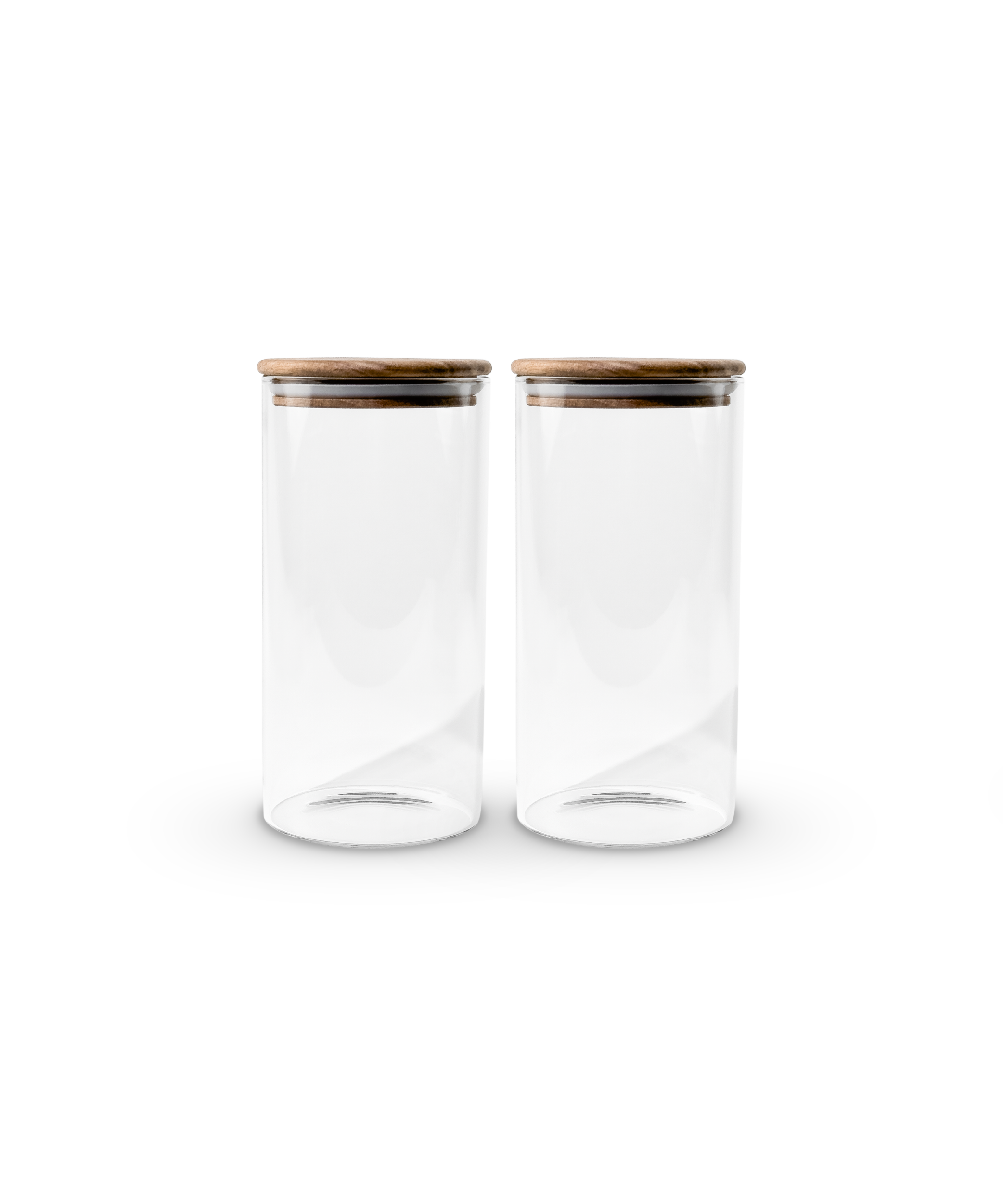 Medium storage jar with acacia wood lid 1300ml | Caya