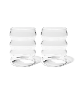 Trinkglas im Wellen-Design – mykonos collection von 7 O'CLOCK