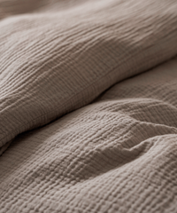 Beige muslin single bed linen | Haven