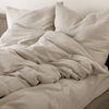 Haven Partner Set Beige | 2× Muslin Single Bed Linen + 2× Pillowcase 40×80