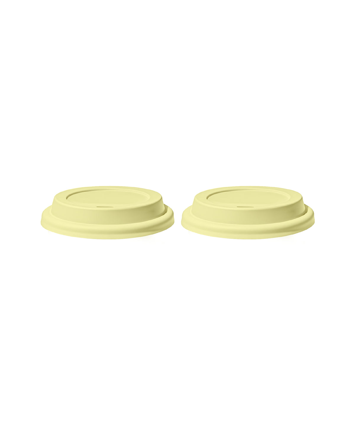 To-Go Becher Silikon-Deckel im 2er Set Butter Lemon – brooklyn collection von 7 O'CLOCK