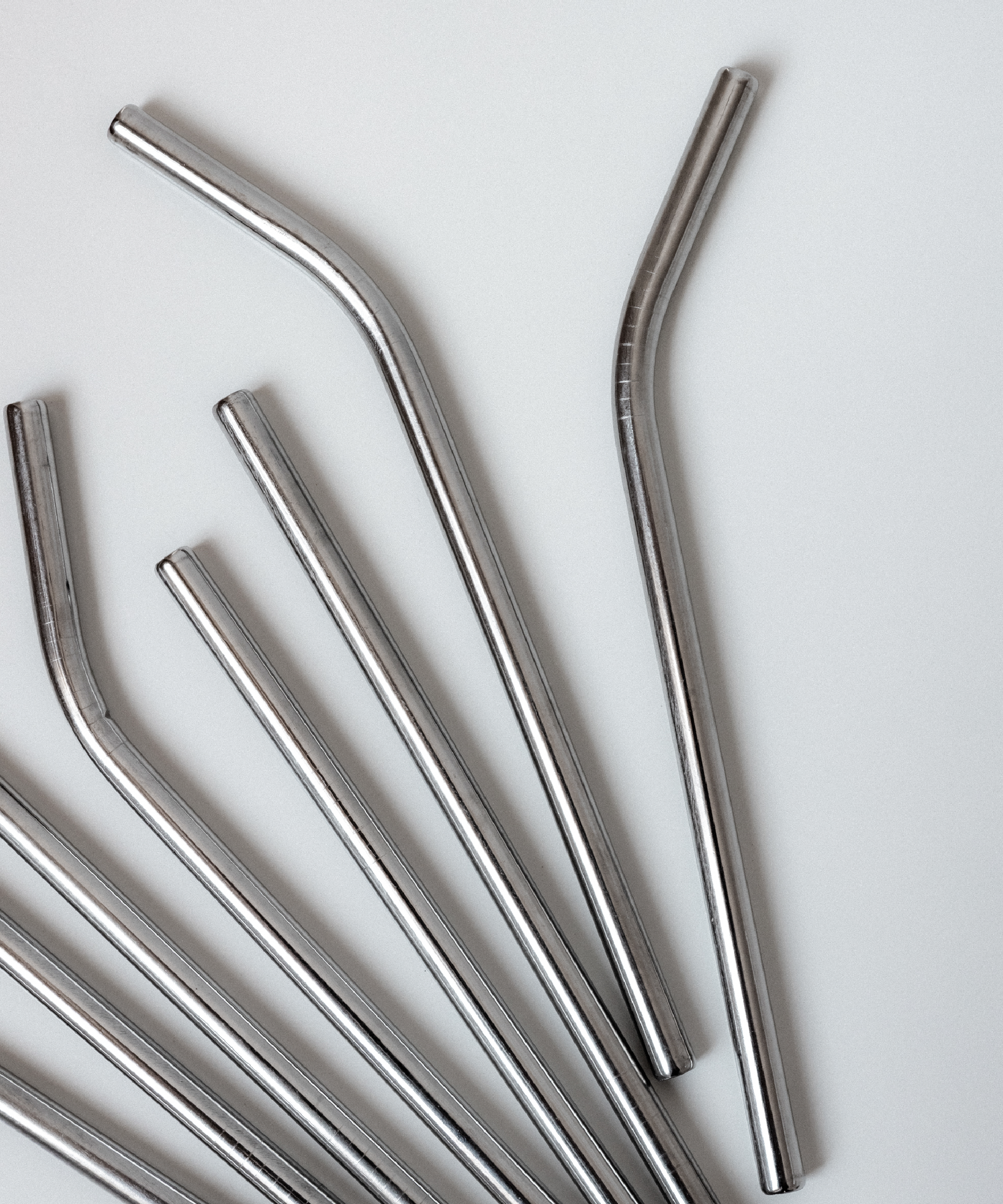 Short Stainless Steel Straws, Set of 8, 15cm | Eli