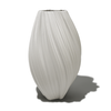 Oblong ceramic vase in white | Flora