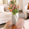 Oblong ceramic vase in white | Flora