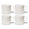 Cups with handles in glossy cream white | Nia