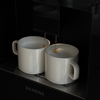 Cups with handles in glossy cream white | Nia