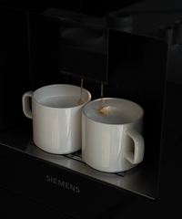 Cups with handles in glossy cream white | Nia