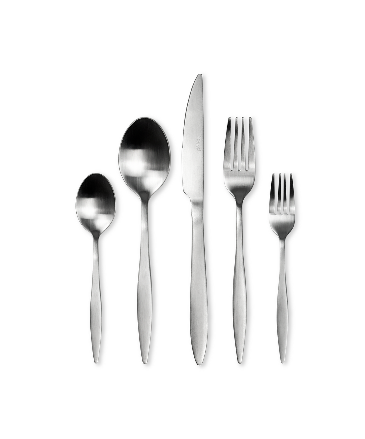 Cutlery set silver matt brushed | Tava