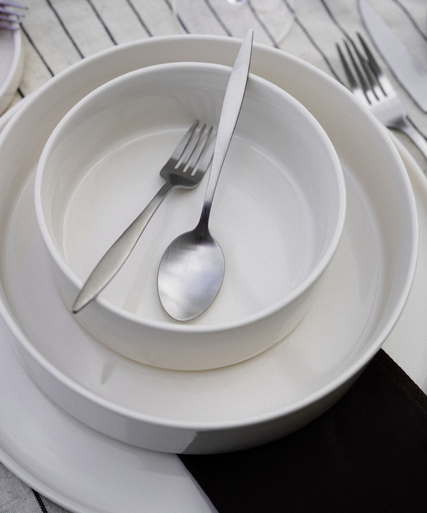 Cutlery set silver matt brushed | Tava