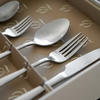 Cutlery set silver matt brushed | Tava