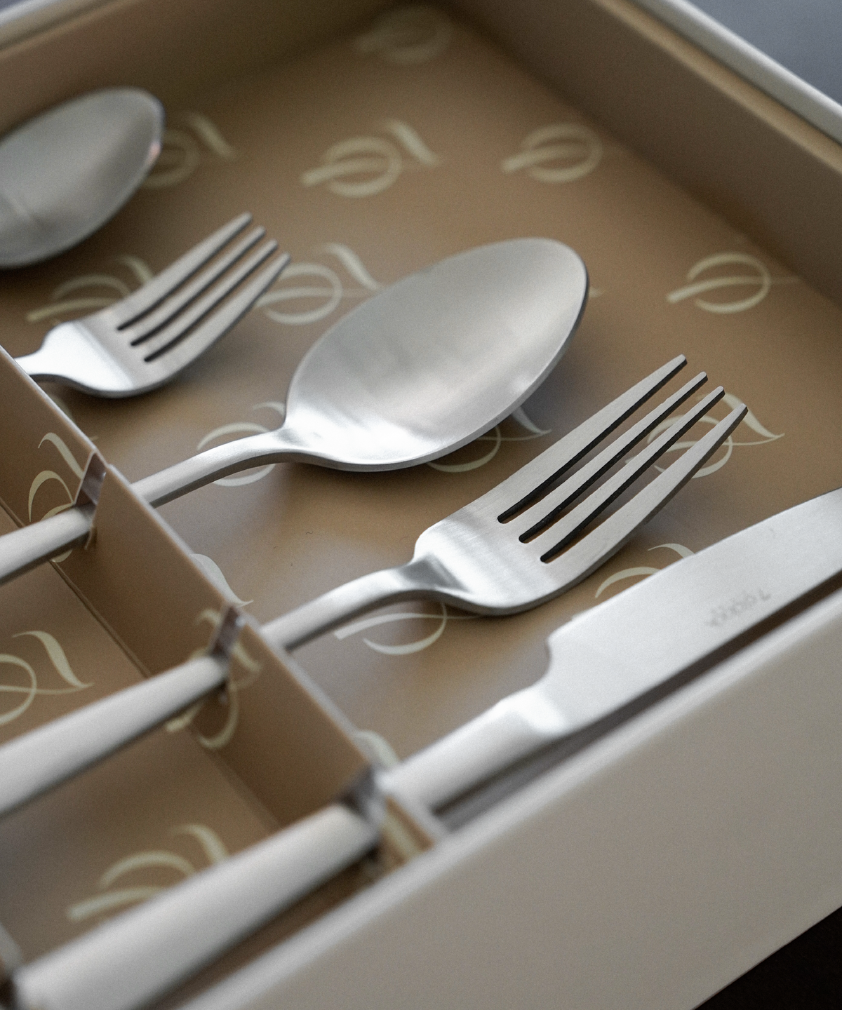 Cutlery set silver matt brushed | Tava