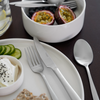 Cutlery set silver matt brushed | Tava