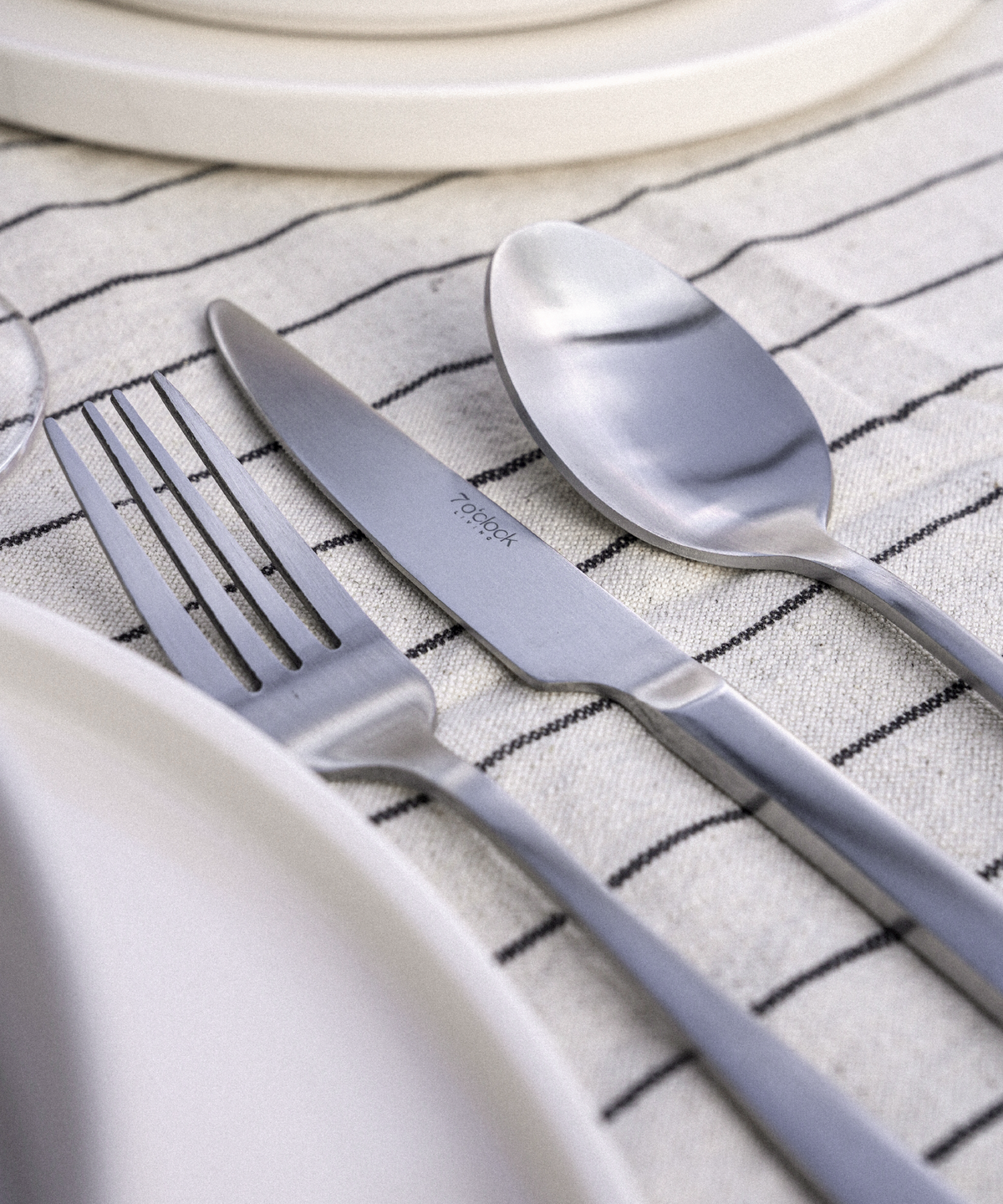 Cutlery set silver matt brushed | Tava