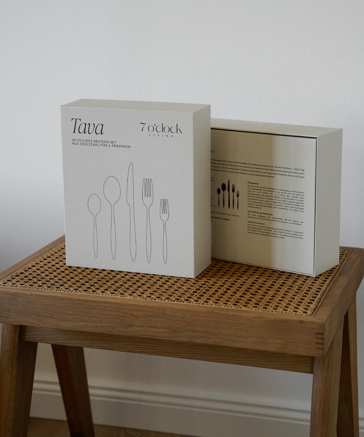 Cutlery set silver matt brushed | Tava