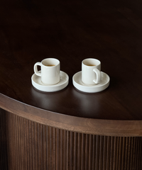 Espresso cup with saucer cream white | Nia