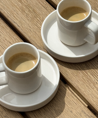 Espresso cup with saucer cream white | Nia