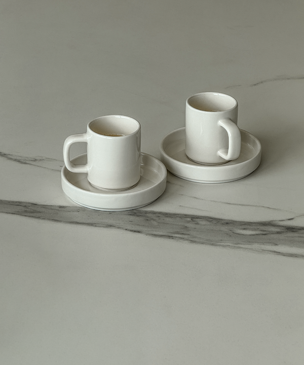 Espresso Cup with Saucer Cream White | Nia