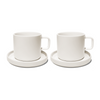 Cup with Saucer in Glossy Cream White | Nia