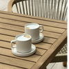 Cup with Saucer in Glossy Cream White | Nia
