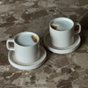 Cup with Saucer in Glossy Cream White | Nia