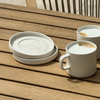 Saucer in cream white glossy | Nia