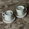 Saucer in cream white glossy | Nia