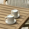 Saucer in cream white glossy | Nia