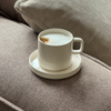 Saucer in cream white glossy | Nia
