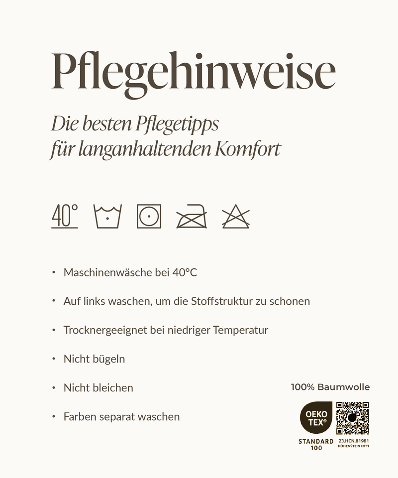 Khakifarbene Musselin Einzelbettwäsche, Serie Haven – Nahaufnahme der Oberfläche