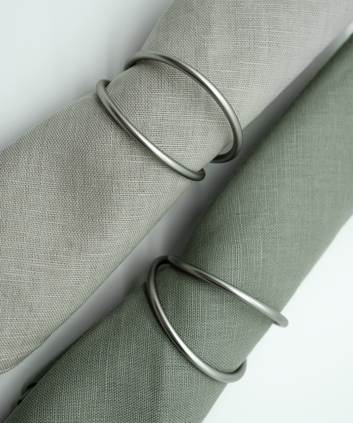 Serviettenringe Silber 6er Set, Serie Rina – Seitenansicht